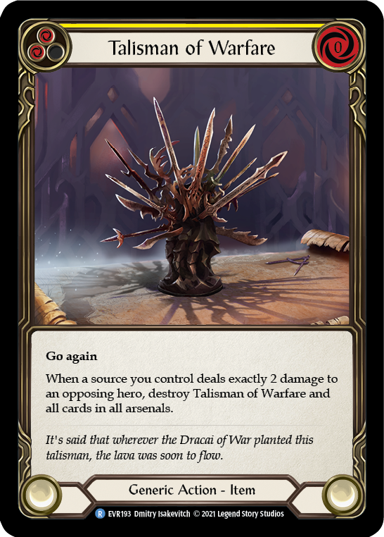 Talisman of Warfare [EVR193] (Everfest)  1st Edition Cold Foil - Waypoint Games CA