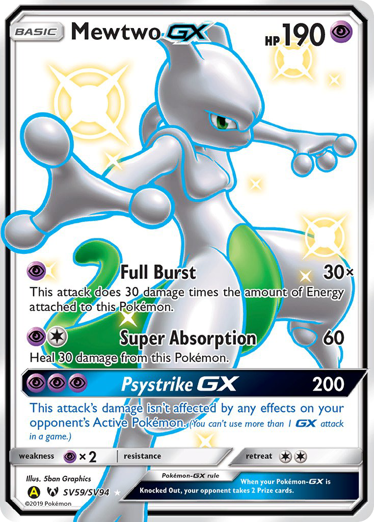 Mewtwo GX (SV59/SV94) [Sun & Moon: Hidden Fates - Shiny Vault] - Waypoint Games CA