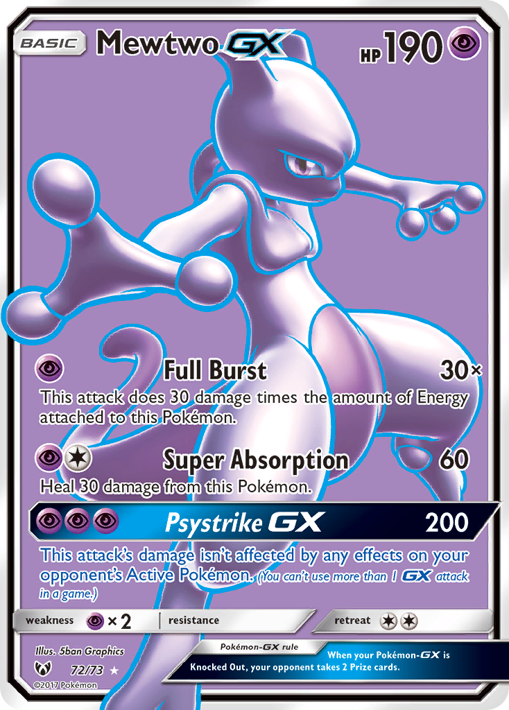 Mewtwo GX (72/73) [Sun & Moon: Shining Legends] - Waypoint Games CA