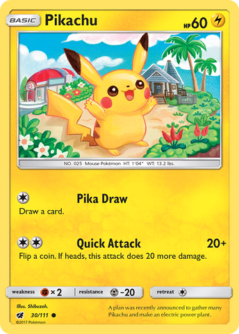 Pikachu (30/111) [Sun & Moon: Crimson Invasion] - Waypoint Games CA