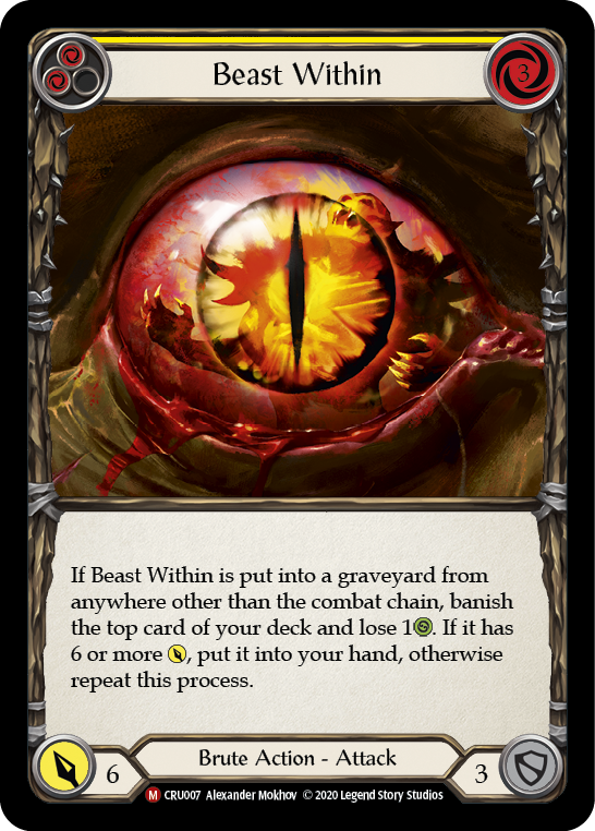 Beast Within [CRU007] (Crucible of War)  1st Edition Rainbow Foil - Waypoint Games CA