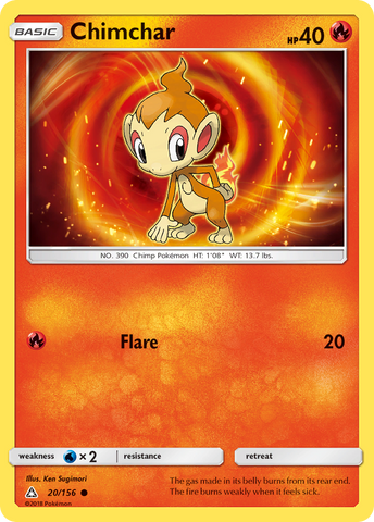 Chimchar (20/156) [Sun & Moon: Ultra Prism] - Waypoint Games CA