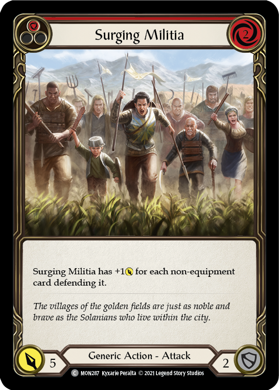 Surging Militia (Red) [MON287] (Monarch)  1st Edition Normal - Waypoint Games CA