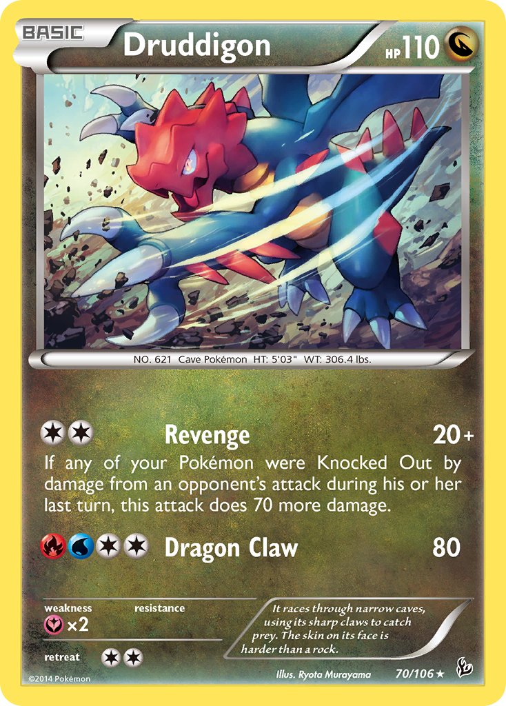 Druddigon (70/106) (Cosmos Holo) (Blister Exclusive) [XY: Flashfire] - Waypoint Games CA