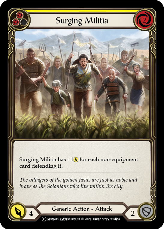 Surging Militia (Yellow) [U-MON288] (Monarch Unlimited)  Unlimited Normal - Waypoint Games CA
