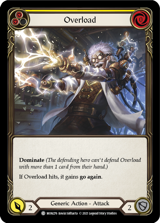 Overload (Yellow) [MON276-RF] (Monarch)  1st Edition Rainbow Foil - Waypoint Games CA
