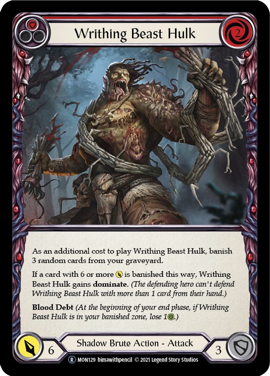 Writhing Beast Hulk (Red) [U-MON129] (Monarch Unlimited)  Unlimited Normal - Waypoint Games CA