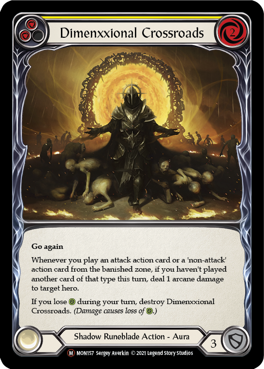 Dimenxxional Crossroads [U-MON157-RF] (Monarch Unlimited)  Unlimited Rainbow Foil - Waypoint Games CA