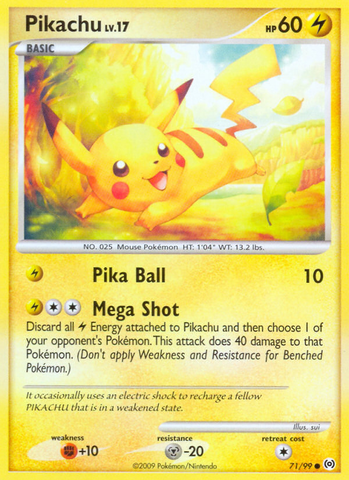 Pikachu (71/99) [Platinum: Arceus] - Waypoint Games CA
