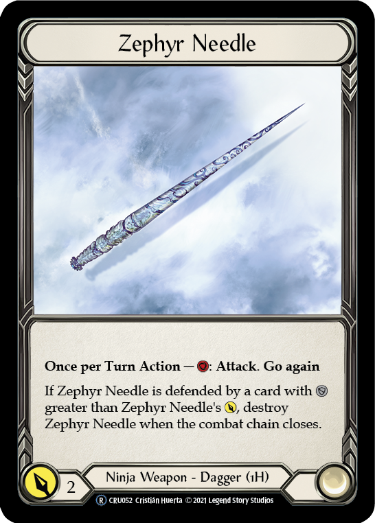 Zephyr Needle [U-CRU052] (Crucible of War Unlimited)  Unlimited Rainbow Foil - Waypoint Games CA
