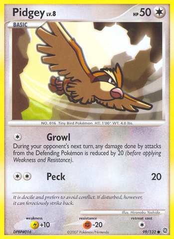 Pidgey (99/132) [Diamond & Pearl: Secret Wonders] - Waypoint Games CA