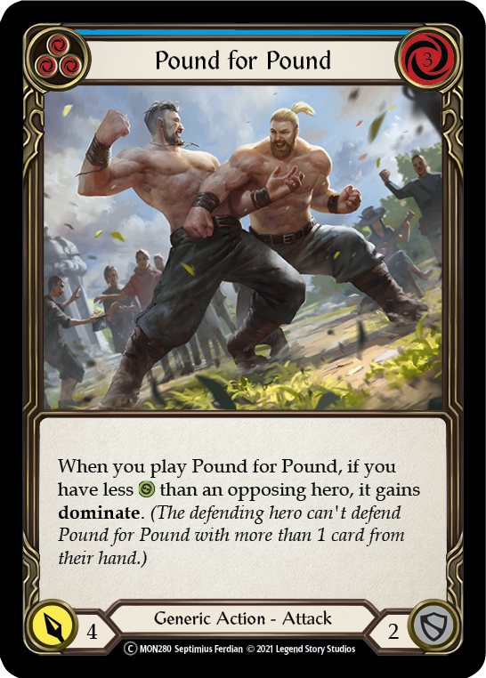 Pound for Pound (Blue) [U-MON280-RF] (Monarch Unlimited)  Unlimited Rainbow Foil - Waypoint Games CA