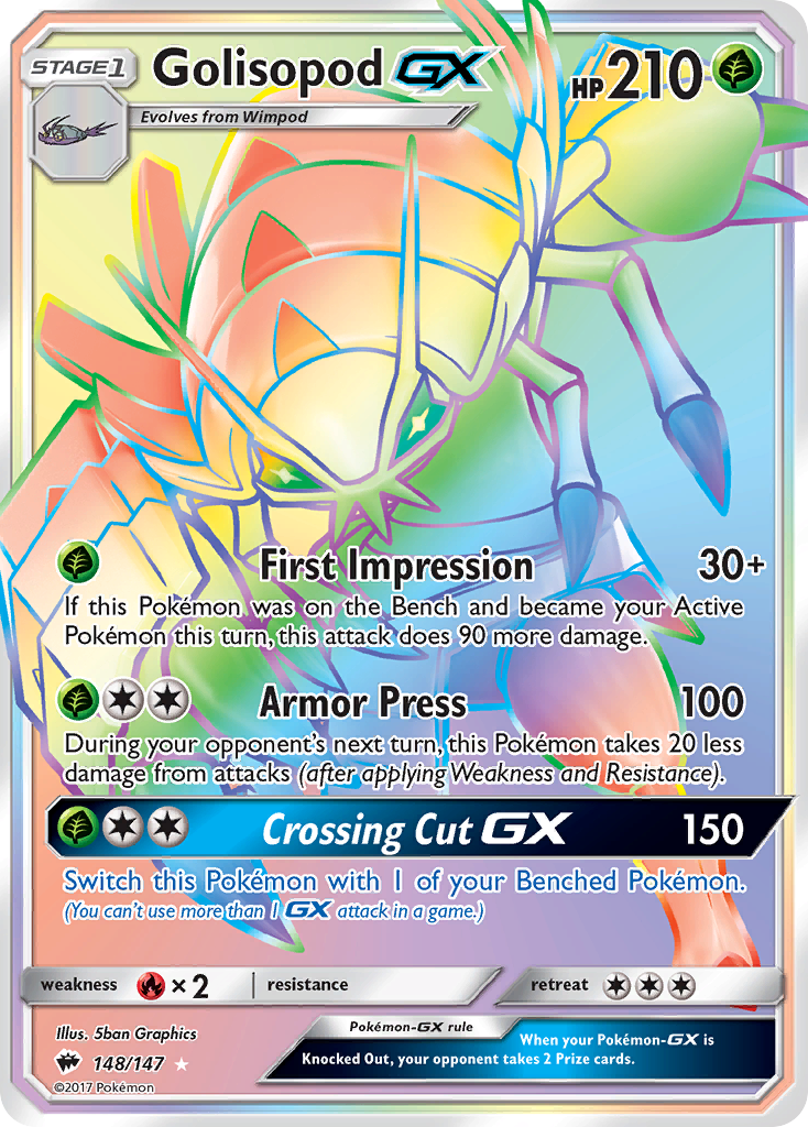 Golisopod GX (148/147) [Sun & Moon: Burning Shadows] - Waypoint Games CA
