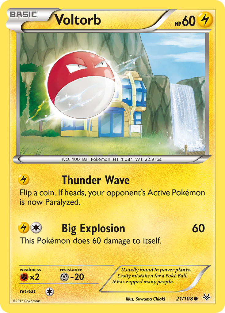 Voltorb (21/108) [XY: Roaring Skies] - Waypoint Games CA