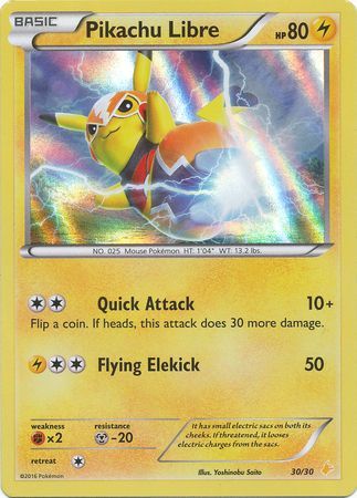 Pikachu Libre (30/30) [XY: Trainer Kit 3 - Pikachu Libre] - Waypoint Games CA