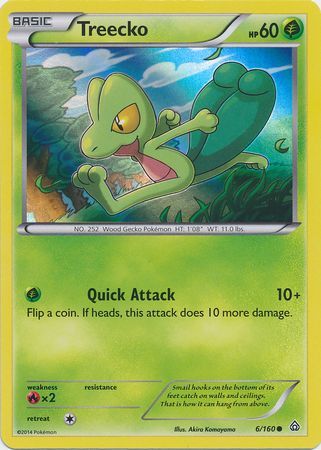 Treecko (6/160) (Sheen Holo) [XY: Primal Clash] - Waypoint Games CA