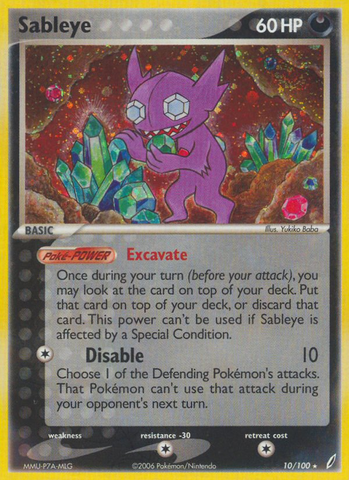 Sableye (10/100) [EX: Crystal Guardians] - Waypoint Games CA