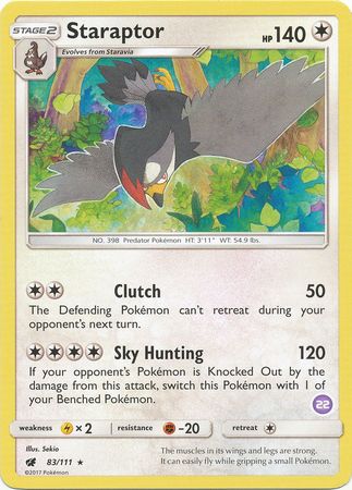 Staraptor (83/111) (Deck Exclusive #22) [Sun & Moon: Trainer Kit - Alolan Sandslash] - Waypoint Games CA