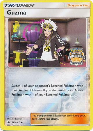 Guzma (115/147) (League Promo) [Sun & Moon: Burning Shadows] - Waypoint Games CA