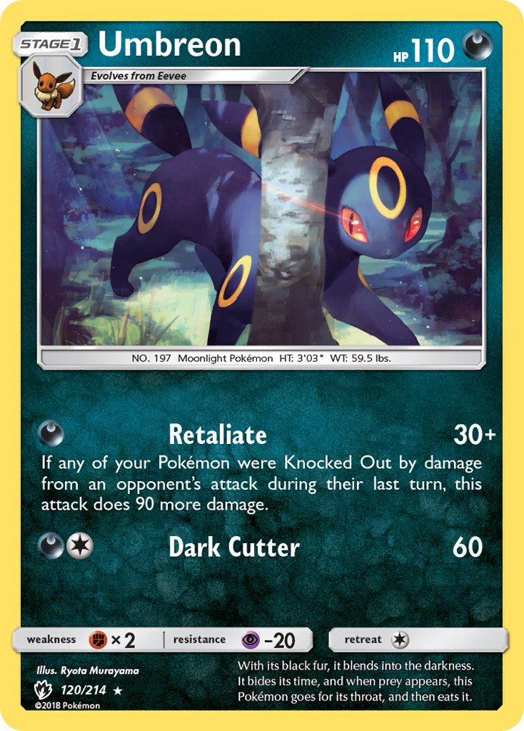 Umbreon (120/214) (Cosmos Holo) (Blister Exclusive) [Sun & Moon: Lost Thunder] - Waypoint Games CA