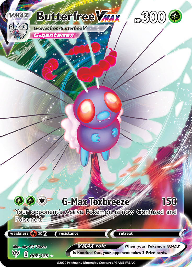 Butterfree VMAX (002/189) [Sword & Shield: Darkness Ablaze] - Waypoint Games CA