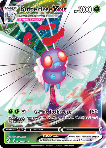 Butterfree VMAX (002/189) [Sword & Shield: Darkness Ablaze] - Waypoint Games CA