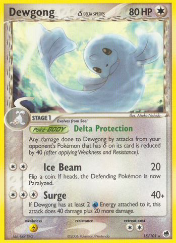 Dewgong (15/101) (Delta Species) [EX: Dragon Frontiers] - Waypoint Games CA