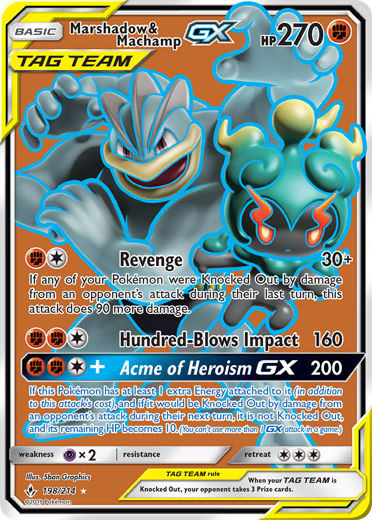 Marshadow & Machamp GX (198/214) [Sun & Moon: Unbroken Bonds] - Waypoint Games CA