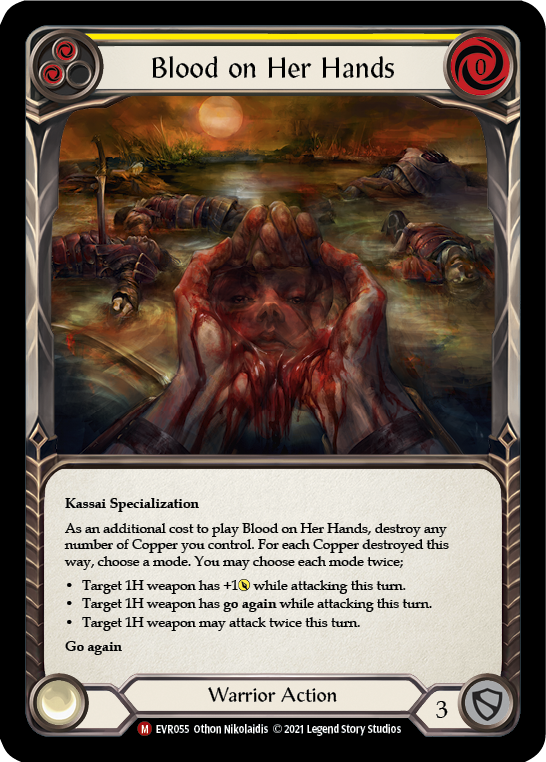 Blood on Her Hands [EVR055] (Everfest)  1st Edition Rainbow Foil - Waypoint Games CA