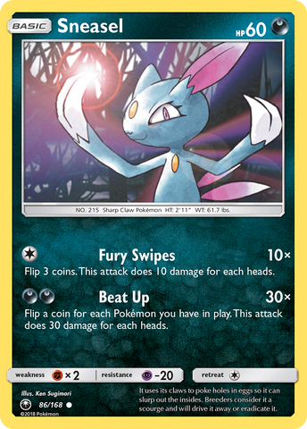 Sneasel (86/168) [Sun & Moon: Celestial Storm] - Waypoint Games CA