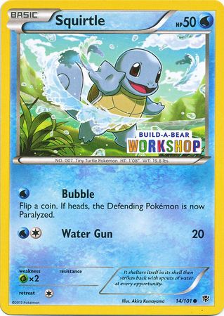 Squirtle (14/101) (Build A Bear Workshop Exclusive) [Black & White: Plasma Blast] - Waypoint Games CA
