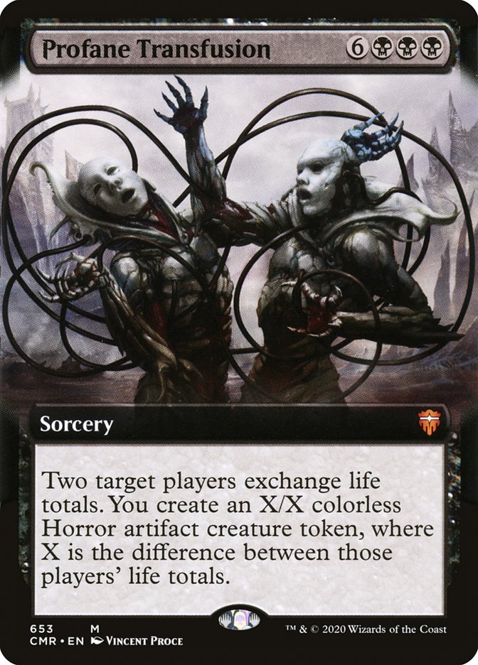 Profane Transfusion (Extended Art) [Commander Legends] - Waypoint Games CA