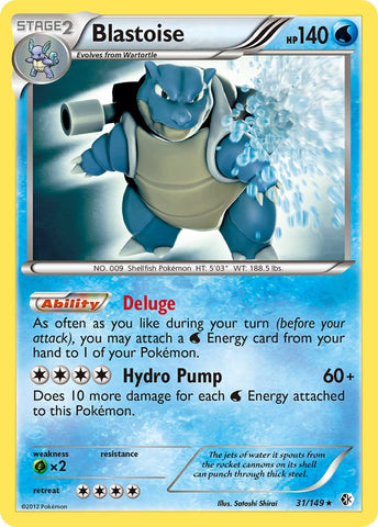 Blastoise (31/149) (Theme Deck Exclusive) [Black & White: Boundaries Crossed] - Waypoint Games CA