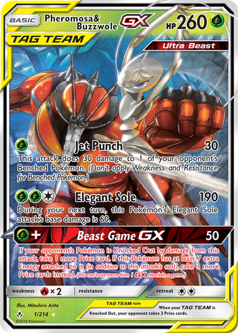 Pheromosa & Buzzwole GX (1/214) [Sun & Moon: Unbroken Bonds] - Waypoint Games CA
