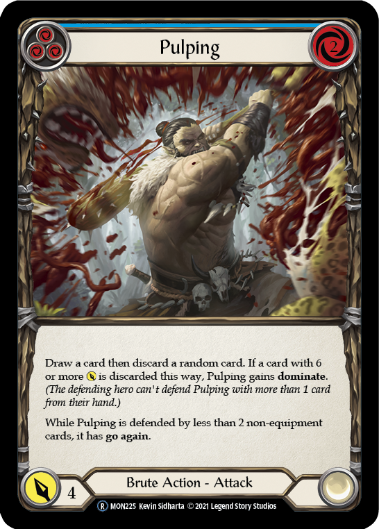 Pulping (Blue) [U-MON225-RF] (Monarch Unlimited)  Unlimited Rainbow Foil - Waypoint Games CA