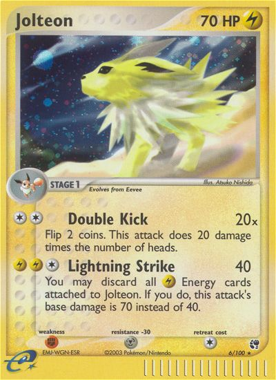 Jolteon (6/100) [EX: Sandstorm] - Waypoint Games CA