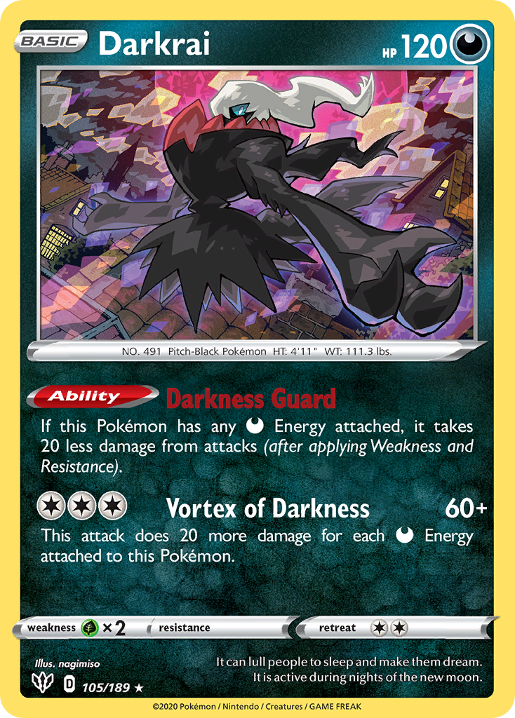 Darkrai (105/189) [Sword & Shield: Darkness Ablaze] - Waypoint Games CA