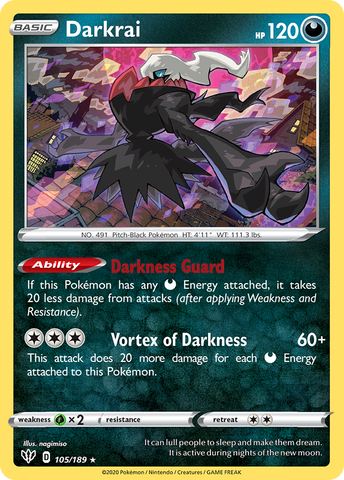 Darkrai (105/189) [Sword & Shield: Darkness Ablaze] - Waypoint Games CA