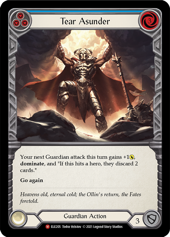 Tear Asunder [ELE205] (Tales of Aria)  1st Edition Rainbow Foil - Waypoint Games CA