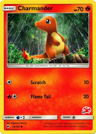 Charmander (18/147) (Charizard Stamp #42) [Battle Academy 2020] - Waypoint Games CA