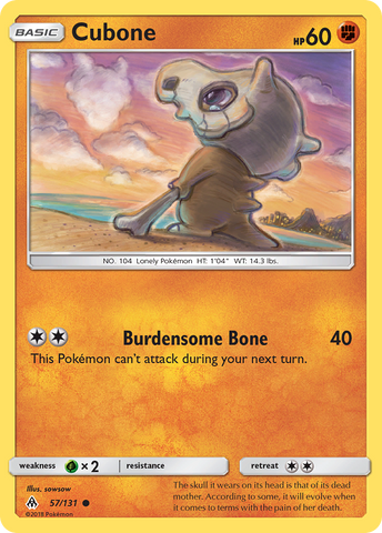 Cubone (57/131) [Sun & Moon: Forbidden Light] - Waypoint Games CA