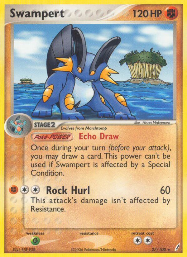 Swampert (27/100) (Theme Deck Exclusive) [EX: Crystal Guardians] - Waypoint Games CA