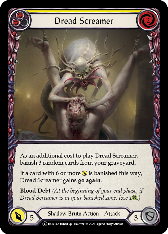 Dread Screamer (Yellow) [U-MON142] (Monarch Unlimited)  Unlimited Normal - Waypoint Games CA
