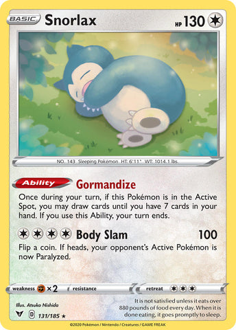 Snorlax (131/185) [Sword & Shield: Vivid Voltage] - Waypoint Games CA