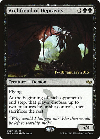 Archfiend of Depravity [Fate Reforged Prerelease Promos] - Waypoint Games CA