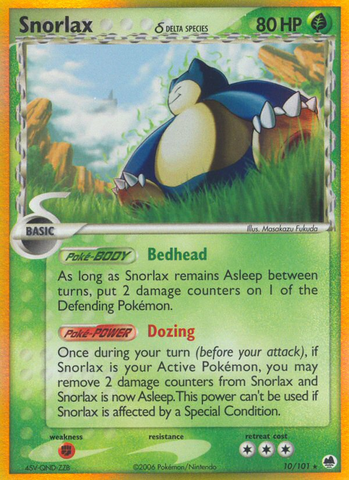 Snorlax (10/101) (Delta Species) [EX: Dragon Frontiers] - Waypoint Games CA