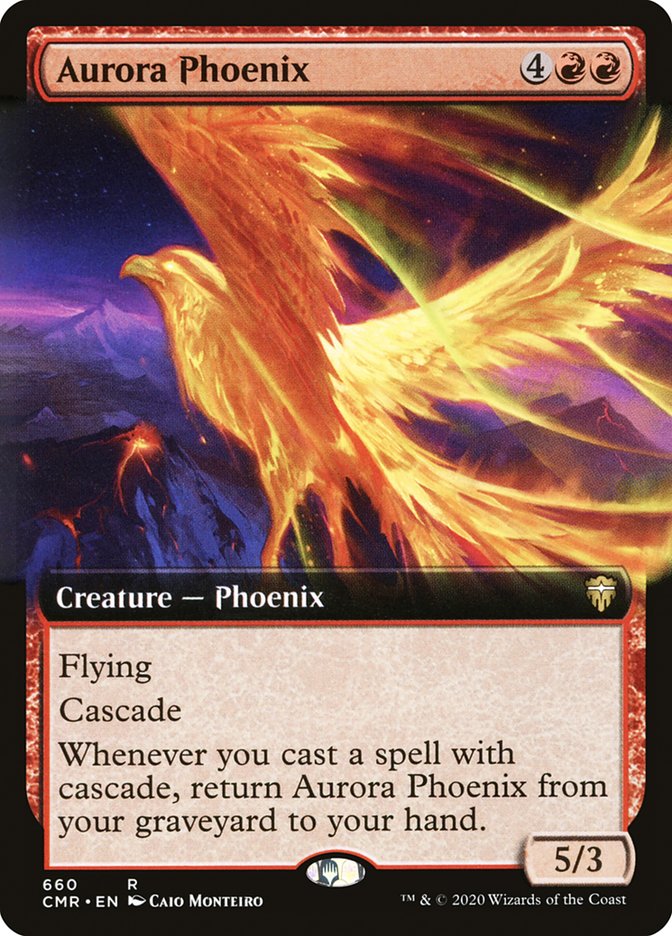 Aurora Phoenix (Extended Art) [Commander Legends] - Waypoint Games CA