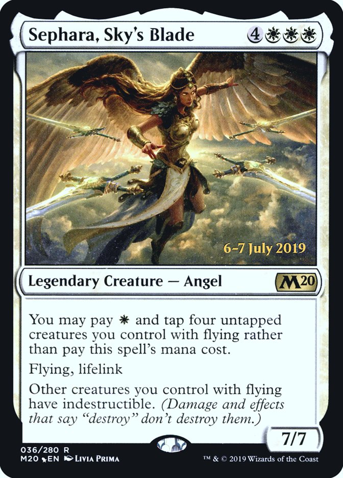 Sephara, Sky's Blade [Core Set 2020 Prerelease Promos]