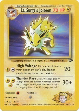 Lt. Surge's Jolteon (28/132) [Gym Challenge Unlimited] - Waypoint Games CA