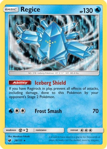 Regice (28/111) [Sun & Moon: Crimson Invasion] - Waypoint Games CA